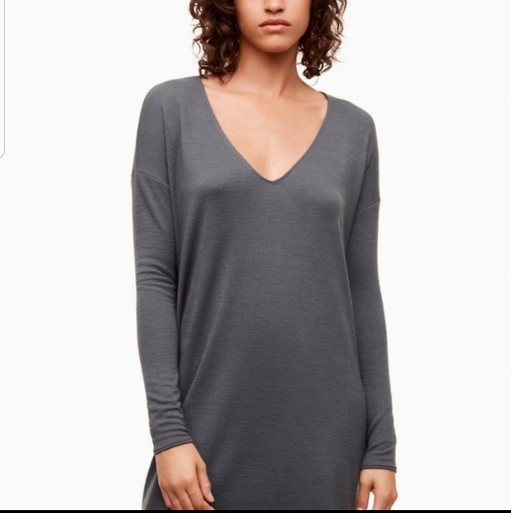 *2 for 40* Aritzia Wilfred Free Gail Dress in grey